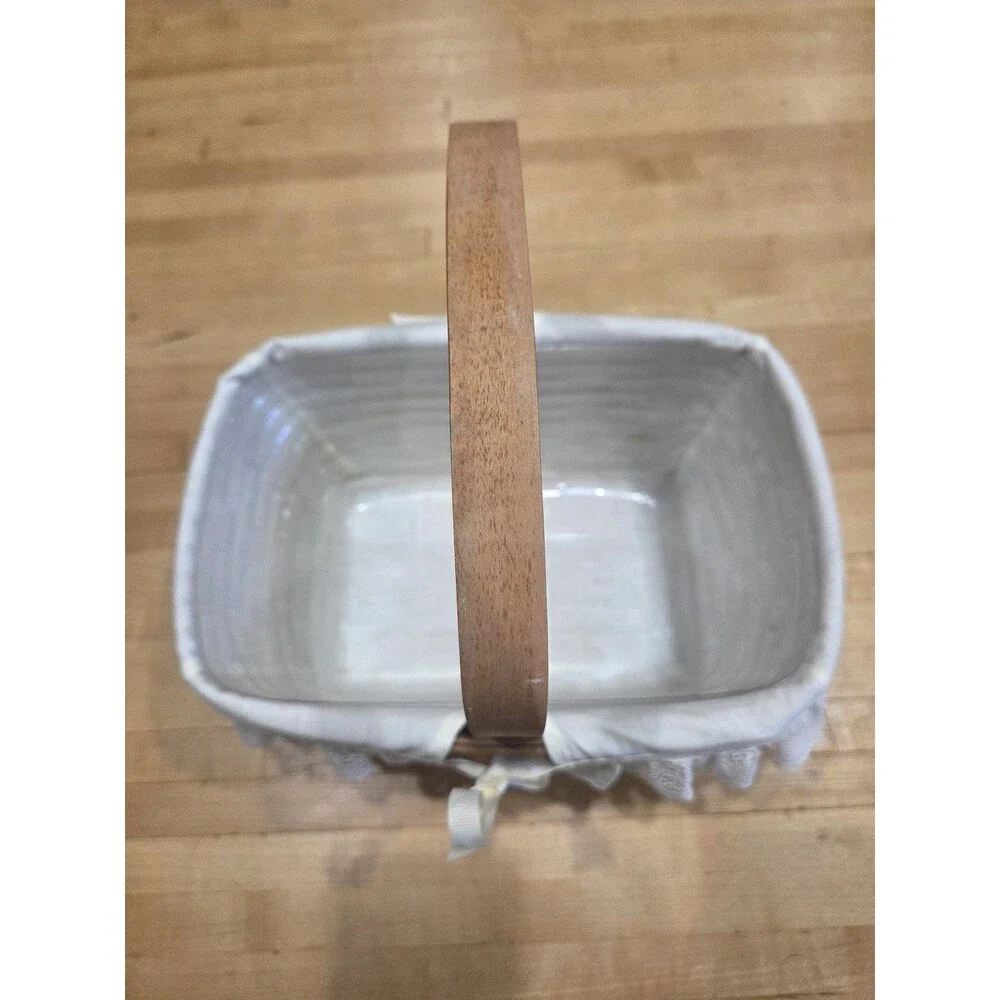 Vintage 1992 Longaberger Rectangle Market Basket Handle Liner and Protector